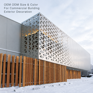 Panneau de bardage mural ventilé et perforé, bonne perméabilité à l'air pour un projet de façade de bâtiment écoénergétique - Product Image 1