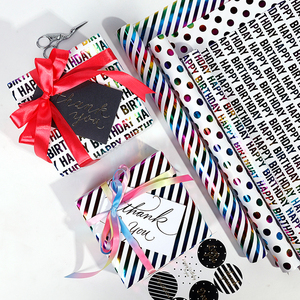 Premium Rainbow Gold Foil <b>Birthday</b> Gift Tissue <b>Paper</b> Vibrant Hues Luxe Texture - Product Image 6