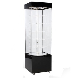 Factory Customized Rotating Acrylic Big Display Cabinet With Lock Countertop Perspex Cabinet