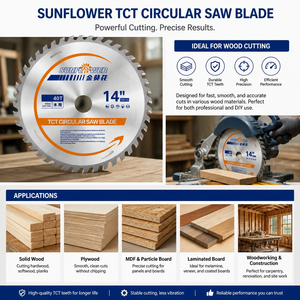 Lame de scie circulaire TCT 40T de 14 pouces (355*30mm) avec tranchant de 3,4mm pour une coupe rapide du bois dur, du bois tendre et du bois d'œuvre - Product Image 4