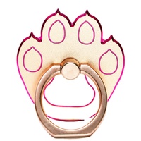 Support de téléphone portable flexible avec anneau de maintien, incrusté de diamants, motif dessin animé, avec support de bureau, design pliable multifonctionnel