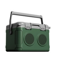 Glacière isotherme 21L avec haut-parleurs Bluetooth sans fil, en mousse PU, étanche, portable pour le camping et les pique-niques
