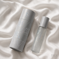 Emballage personnalisé en tube de papier artisanal de luxe biodégradable pour parfum, huile essentielle et cosmétiques, avec logo en feuille d'or holographique