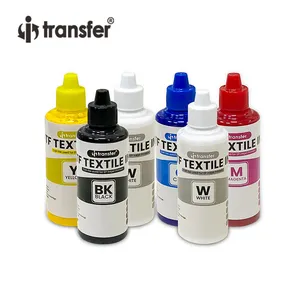 I Transfer 100ml Textile Pigment Ink CMYKWW PET Film Printing Ink L805 L1800 Inks DTF Manufacturer Inkjet Printing CMYK+WHITE