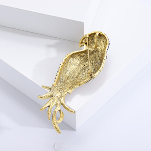 Broche de Lazo de Solapa con Forma de Loro de Diamantes de Imitación, con Pico Dorado y Cola Larga, para Solapas de Traje de Hombre, 117x37mm, 7 Colores - Product Image 4