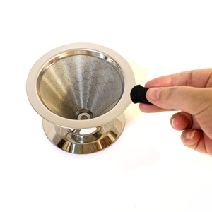 <span class=keywords><strong>Filtre</strong></span> à café portable en acier inoxydable écologique, <span class=keywords><strong>filtre</strong></span> conique pour machine à café et cafetière - Product Image 1