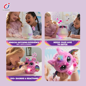 Chengji cova di animali giocattolo giocattolo elettronico peluche per animali domestici unicorno musica per bambini cerimonia magica uovo da cova - Product Image 3