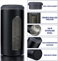 Logo personnalisé 16oz 4 en 1 en acier inoxydable isolé sous vide canettes glacières bière froide boisson fête camping extérieur bouteille d'eau