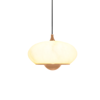 Luminaire suspendu LED réglable en hauteur en marbre blanc de Carrare poli à la main de qualité supérieure, pour salon de luxe, table à manger, intérieur