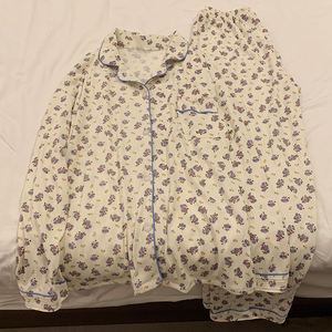 Милый мультяшный длинный рукав с принтом молочного шелка, удобные брюки с лацканами, кардиган, женская домашняя пижама - Product Image 6