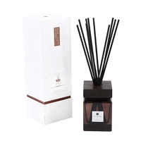 Diffuseur de parfum en verre de luxe avec couvercle en bois, diffuseur de parfum à bâtonnets personnalisé, aromathérapie volatile, vente chaude