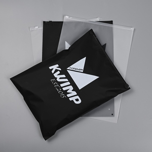 Bán Buôn Tùy Chỉnh Logo Frosted Túi Nhựa Quần Áo Zip Khóa Tự Niêm Phong Túi Bao Bì Quần Áo Frosted Zipper Túi In Logo - Product Image 1