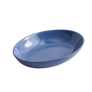 Assiette ovale en céramique, design Wabi Sabi fait main, pour les fêtes à la maison - Product Image 4