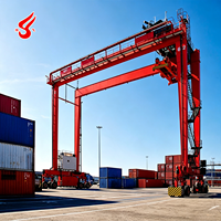 Grue portique sur pneus de 40 tonnes (RTG) avec conception portable, entraînement électrique, pour manutention de conteneurs lourds en applications portuaires/de quai