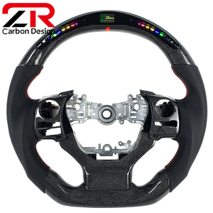 Volant personnalisé en fibre de carbone à LED en nid d'abeille pour Lexus IS RC <span class=keywords><strong>GS</strong></span> NX <span class=keywords><strong>500</strong></span> 350 300h 250 200 F Sport 2013-2025, amélioration de l'intérieur - Product Image 1