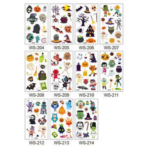 Eco-friendly Halloween faccia del tatuaggio adesivo per bambini impermeabile temporaneo <span class=keywords><strong>gatto</strong></span> zucca decorazione atmosfera Halloween tatuaggio - Product Image 3