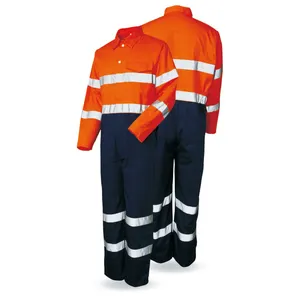 LX820 Overall Hi-vis Pita Reflektif, Seragam Kerja Oxford 300GSM Murah Hi Vis