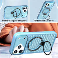 Coque de téléphone respirante à dissipation thermique magnétique avec béquille, étui de refroidissement en nid d'abeille pour iPhone 18 17 16 15 14 13