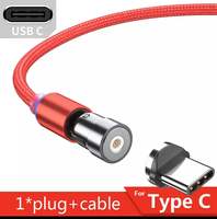 Kabel Data Magnetik Antarmuka Rotasi Ganda 3 in 1 Kabel Data 540 Derajat Kabel Data Seluler