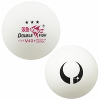 Ballon de Tennis de Table, Double poisson, en abs, niveau WTT D40 + nouveau matériau 3 étoiles, balles de Ping-Pong