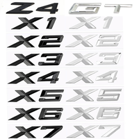 Nouvelles lettres autocollantes 3D chromées argentées de luxe en ABS pour emblèmes de coffre de voiture X1, X3, X5, X7, X2, X4, X6, GT, Z4 – Accessoires