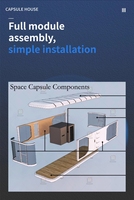 Appartement capsule en structure modulaire en acier personnalisé pour la vie en plein air et la location