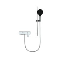 Ensemble de douche Weihao en laiton nickel brossé avec bouton piano, fixation murale, 2 fonctions, pour salle de bain