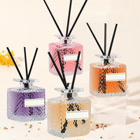 Diffuseur d'arômes liquide haut de gamme sans flamme avec bâtonnets en rotin, parfum essentiel pour chambre à coucher, désodorisant d'intérieur