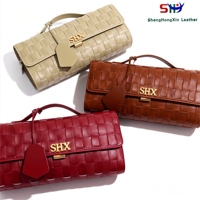 Sac fourre-tout de luxe pour femme en cuir véritable SHX, personnalisable OEM/ODM, avec fermeture ouverte et doublure en polyester, idéal pour les cadeaux d'affaires