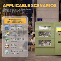 Station de toilettage et de lavage automatique pour chiens, commerciale, extérieure, à monnayeur, résistante aux intempéries, en libre-service