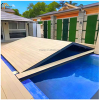 Klappbare Poolabdeckung Automatische Poolabdeckungen für Deck Stahlrahmen