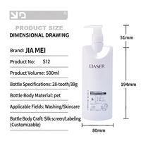Flacon de shampoing PET de luxe 500 ml avec logo personnalisé, pompe à lotion, distributeur carré unique pour sérum de soin de la peau, anti-fuite