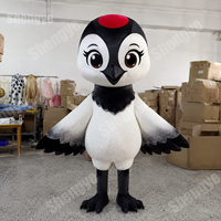 Shengye, fabricant chinois de mascottes, costume de mascotte personnalisé d'oiseau de dessin animé Grue à couronne rouge, design de costume en peluche douce à vendre