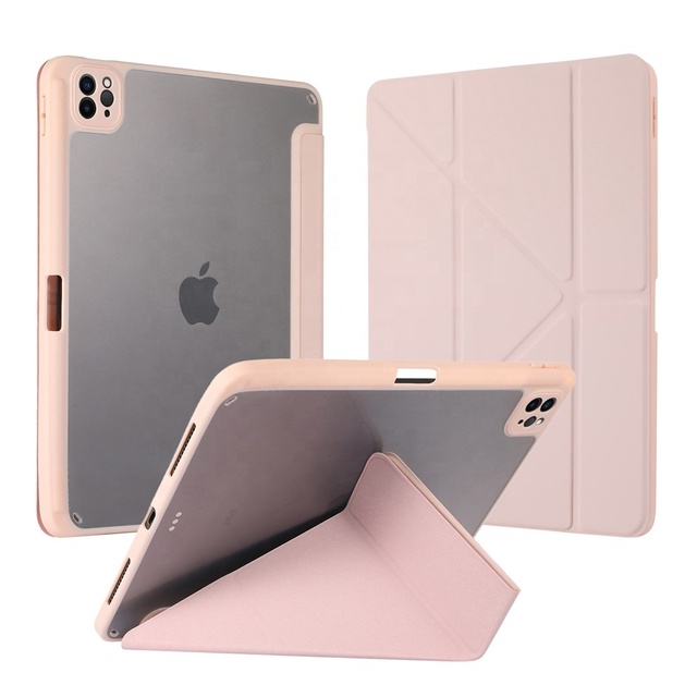 Clear tablet Case for apple ipad Pro 11 2025 M5 2024 M4 Air 11 M3 Inch Tablet PU Leather Stand Cover With Pencil Holder