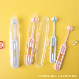 Children Toothbrush Soft Bristle Three Sided Design For Kids Age 5 12 Manual Toothbrush High Quality Pink And Sky Blue - Product Image 4