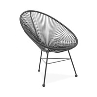 Ensemble table et chaise en rotin moderne, durable et confortable pour l'extérieur, chaise légère pour la cour et les bistrots