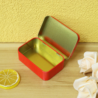 Boîte de rangement en fer blanc à couvercle rabattable pour bijoux, pilules, outils de maquillage, câbles, bonbons à la menthe, petits accessoires, emballage cadeau, usage domestique