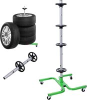 Support de rangement pour pneus robuste avec roues pour l'organisation du garage