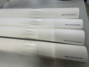 Nhà Máy Bán Buôn Sinh Thái Dung Môi In Ấn Polycotton Vải Bóng/Matte Trống Nghệ Thuật Vải Cuộn Tương Thích Với Mực - Product Image 2