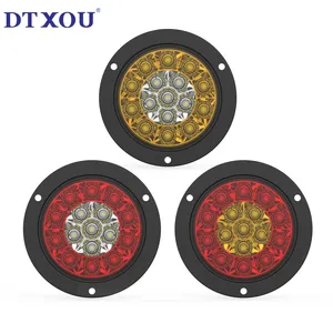 16 Led Tail Lights Stop Turn Tail Back-up Reverse Fog Lights W/grommet 3-prong Wire Pigtails For Truck Trailer Rv