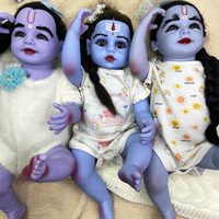 Poupée Reborn Krishna en Vinyle, Figurine Indienne Hindoue, Conception Personnalisée, Vente en Gros, Commande en Gros Disponible – Direct Usine
