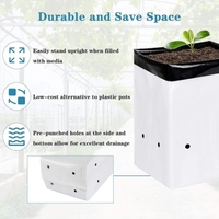 Sacs de culture en plastique HDPE blancs et noirs personnalisés pour graines et plantes, vente en gros à prix abordable pour les fabricants de jardins