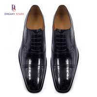 Nouvelles Chaussures Oxford Habillées pour Hommes 2026, Élégantes, Peintes à la Main, Imprimées, Légères, Respirantes, Confortables, à Lacets, pour Mariage, en Cuir Véritable