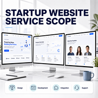 Conception et développement de sites web personnalisés pour startups avec proposition de valeur, aperçu du produit et profils des fondateurs