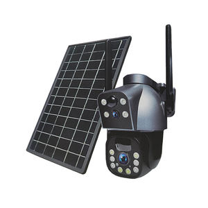 Caméra de sécurité extérieure PTZ à double objectif 4MP, suivi automatique, vision nocturne sans fil, caméra solaire - Product Image 1