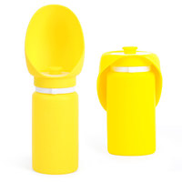 Bouteille d'eau portable en silicone pour animaux de compagnie, pliable, anti-fuite, 550 ml, distributeur d'eau pour chien et chat, qualité alimentaire, sans BPA