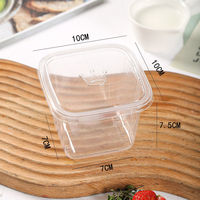 Boîte alimentaire transparente jetable en plastique pour emballage de cupcakes, fruits, mousses et produits de soja