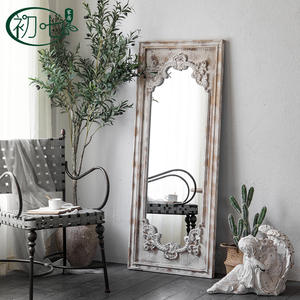 The Seventh Day <b>Wall</b> <b>Mirror</b> <b>Rectangular</b> Retro White Framed Decorative For Bedroom Guesthouse - Product Image 2