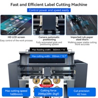 Máquina Cortadora de Etiquetas Automática HY370DL, Plotter de Etiquetas Adhesivas, Cortadora de Etiquetas con Pantalla Táctil a Color