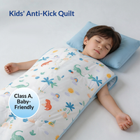 Sac de couchage en polyester pour enfants, couverture anti-coup de pied, couverture portable avec trous pour les bras, motif animal de dessin animé, toutes saisons, 3-8 ans, 55,1x29,5 pouces, 140x75 cm